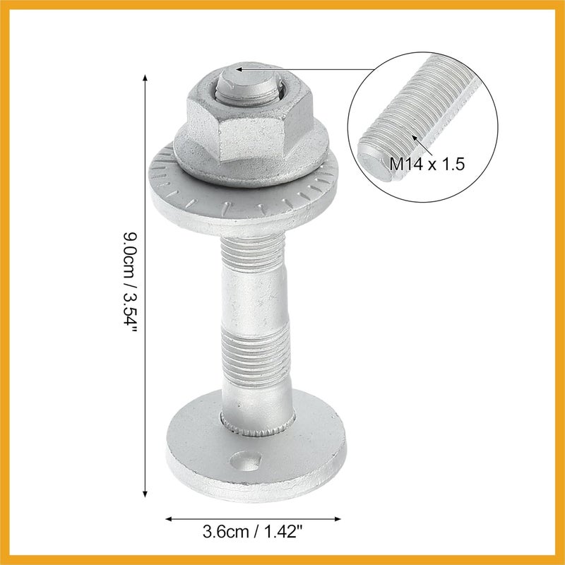 Partuto 2 Set Eccentric Alignment Camber Bolt for Toyota RAV4 2010 2011 2012 2013 2014 2015 2018 No.4840942030 Suspension Control Arm Cam Adjustment Nut Kit 48409-42030 Replacement - Image 4